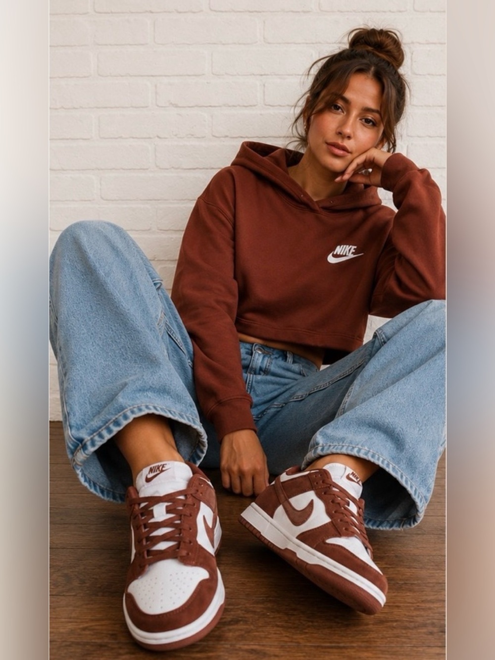 Nike Dunks Sepia reddish Brown and White Sneakers NWT women’s size 8